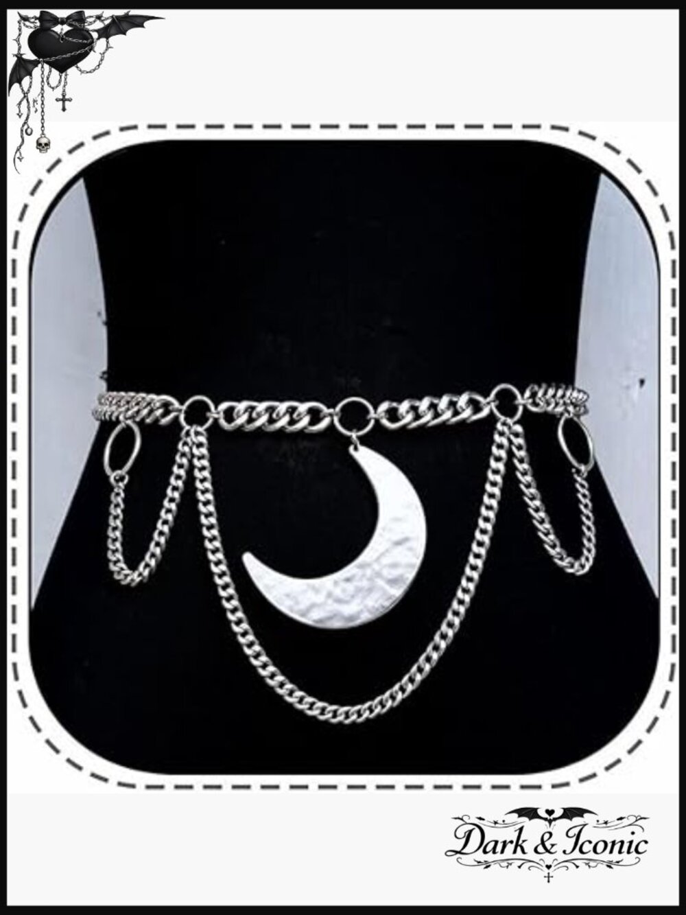 Layered Skull Waist Chain Belt - Gothic Punk Body Harness Belt